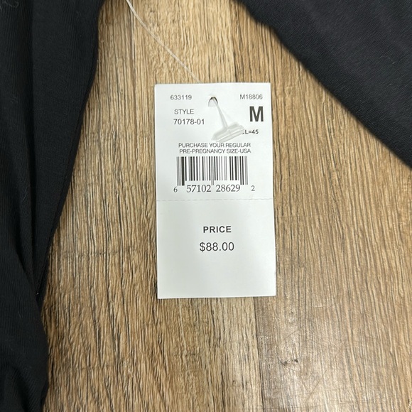 A Pea in the Pod, Black Ruched Long Sleeve Bodycon Maternity Dress - Picture 7 of 9